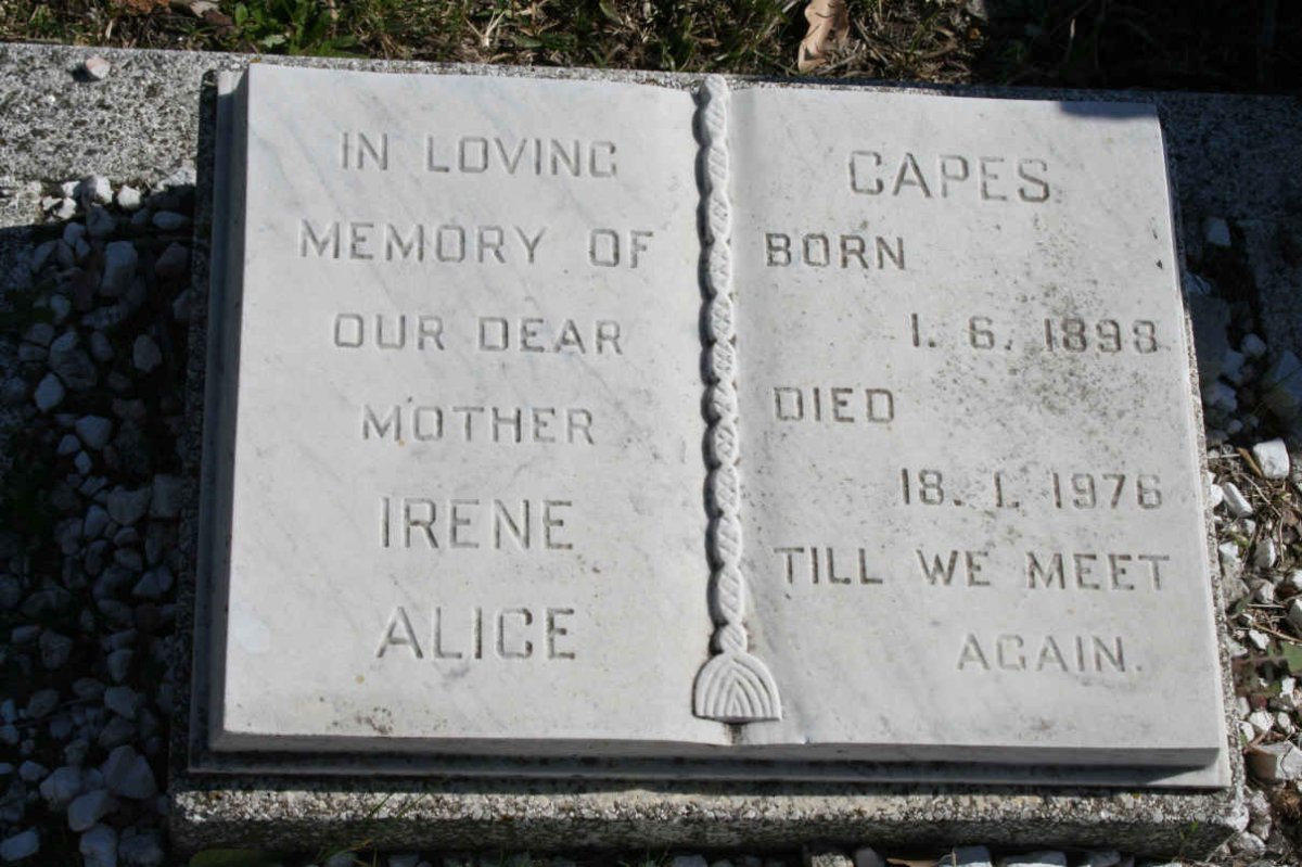 CAPES Irene Alice 1898-1976