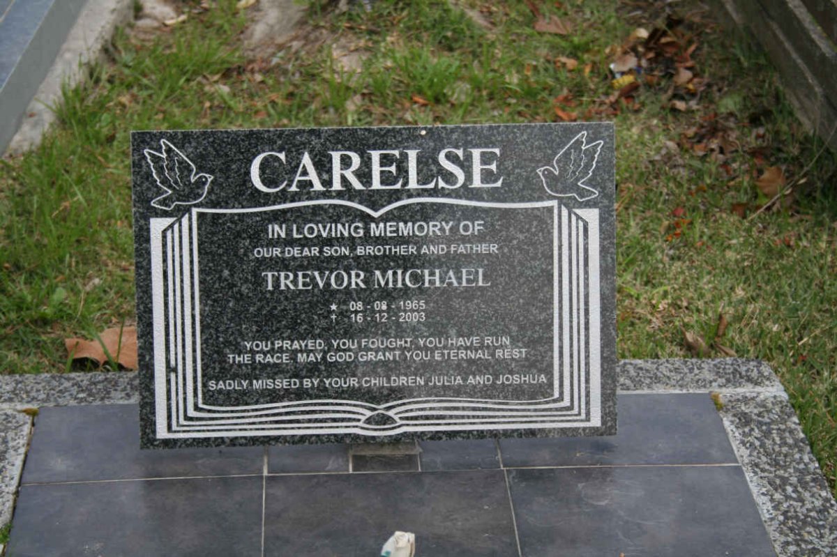 CARELSE Trevor Michael 1965-2003