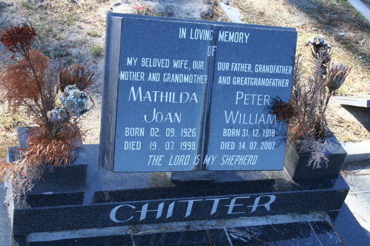 CHITTER Peter William 1918-2007 &amp; Mathilda Joan 1926-1998