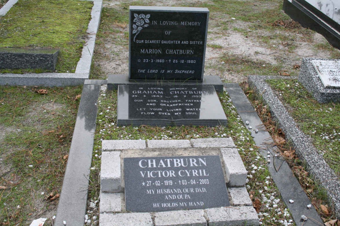 CHATBURN Victor Cyril 1919-2003 :: CHATBURN Graham 1942-1992 :: CHATBURN Marion 1960-1980
