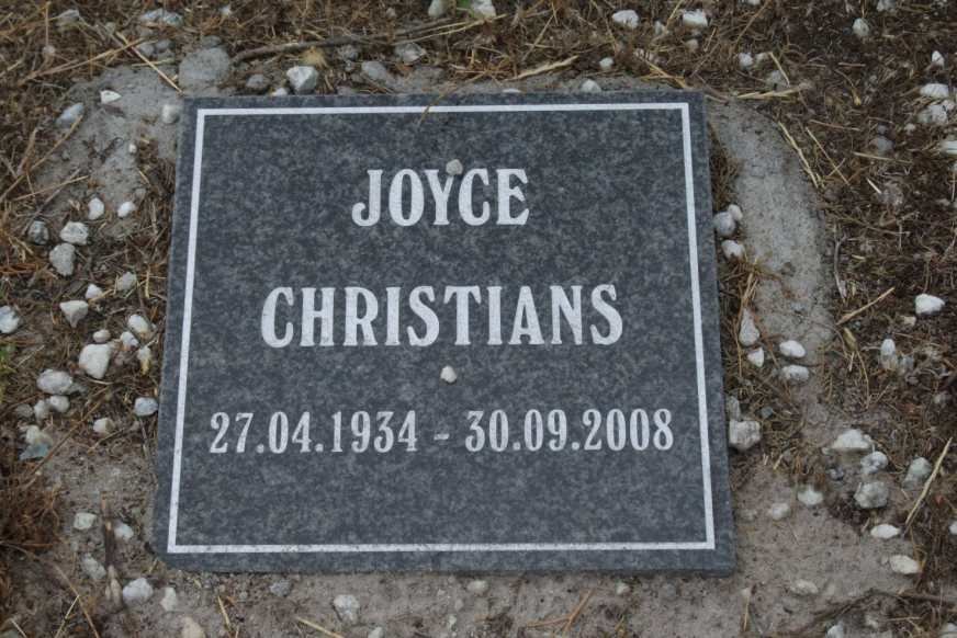 CHRISTIANS Joyce 1934-2008