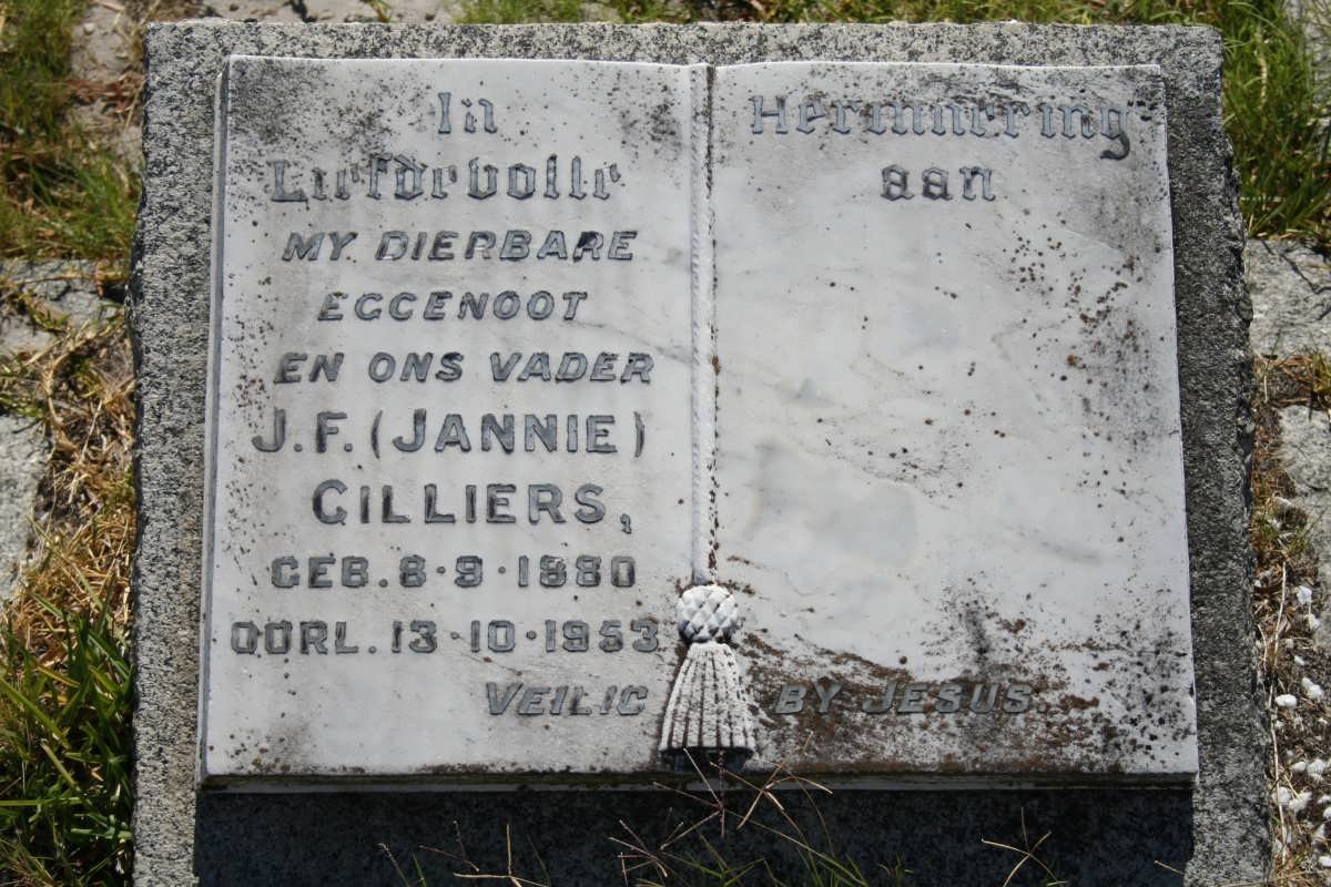 CILLIERS J.F. 1880-1953