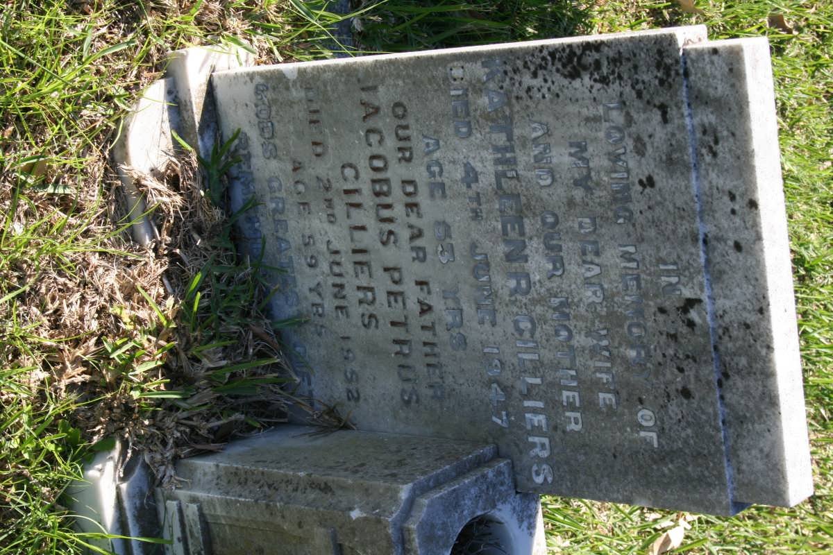 CILLIERS Jacobus Petrus -1952 &amp; Kathleen R. -1947