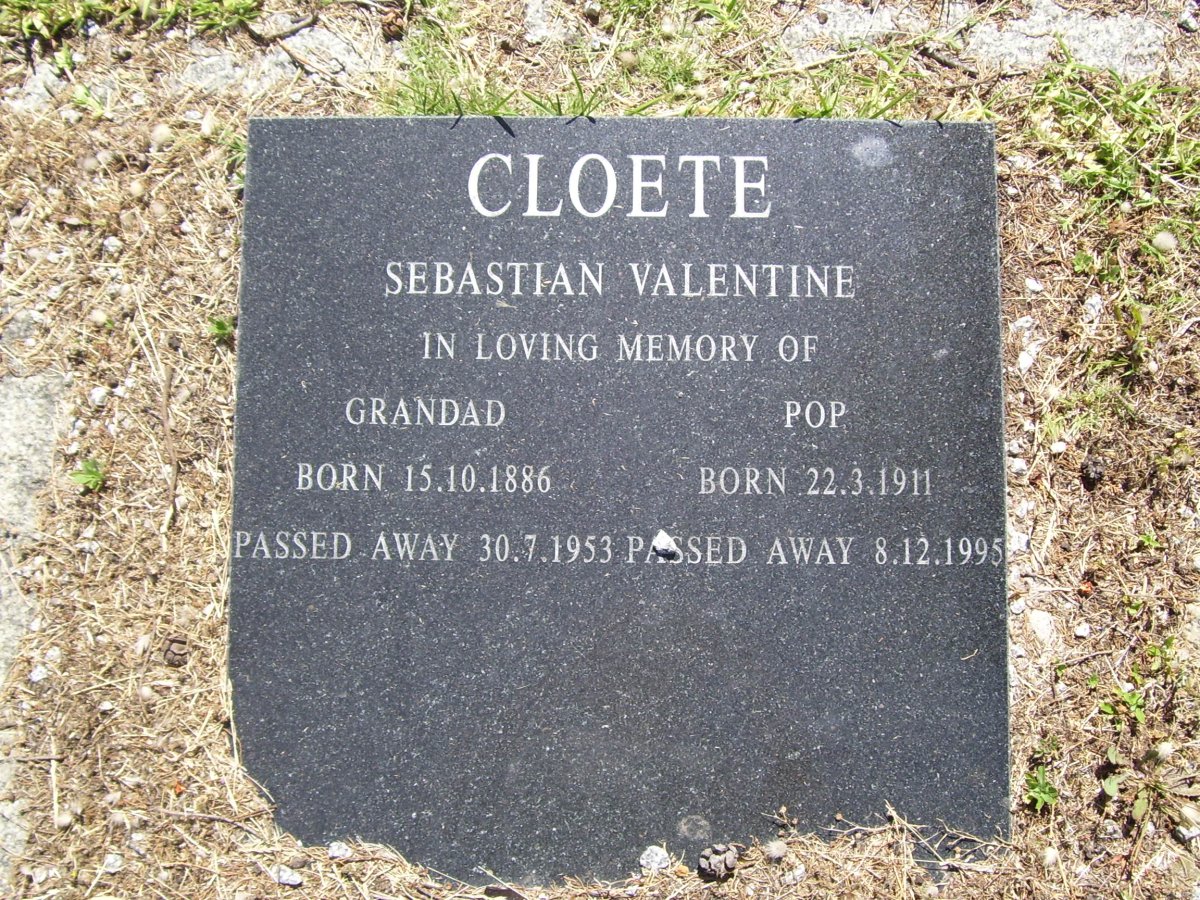 CLOETE Sebastian Valentine 1886-1953 :: CLOETE Sebastian Valentine 1911-1995