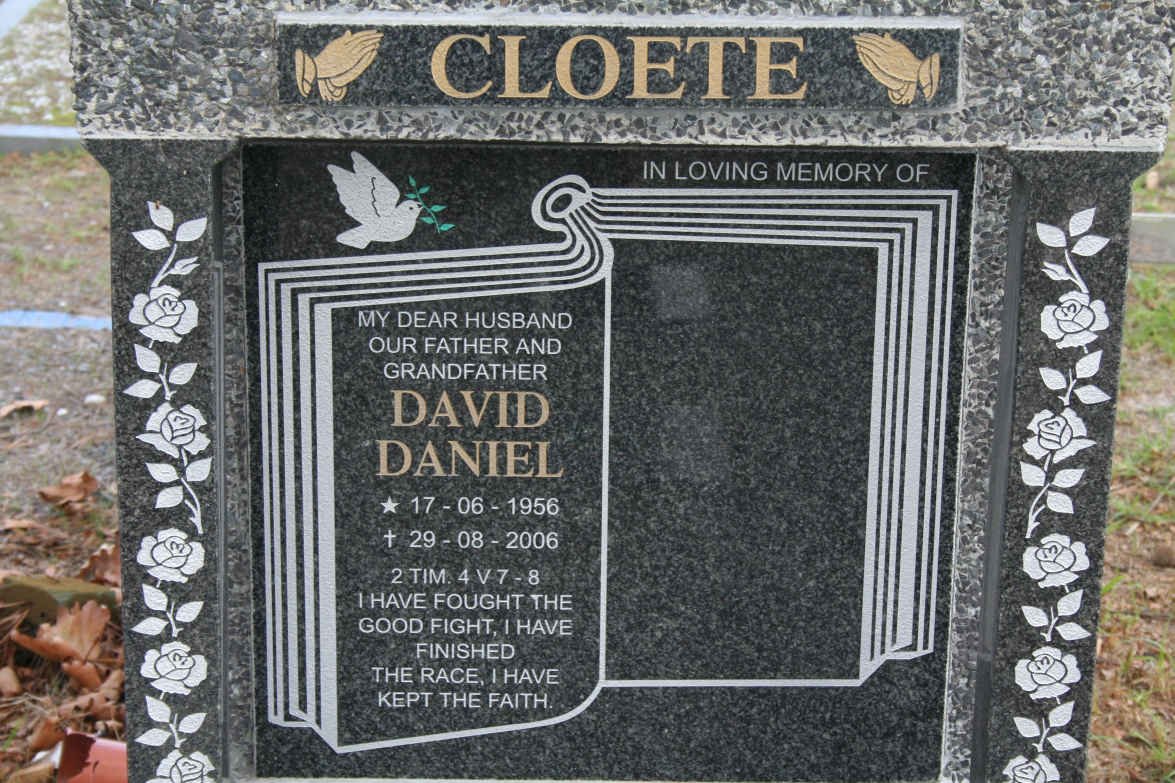 CLOETE David Daniel 1956-2006
