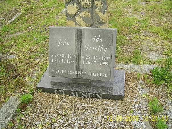 CLAUSEN John 1906-1955 &amp; Ada Dorothy 1907-1999