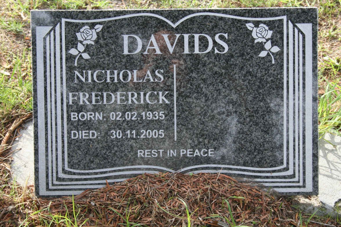 DAVIDS Nicholas Frederick 1935-2005