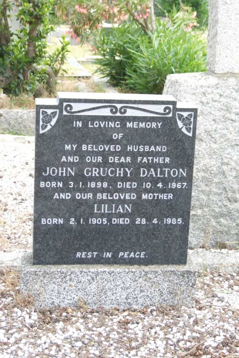 DALTON John Gruchy 1898-1967 &amp; Lilian 1905-1985