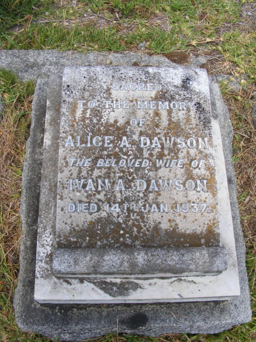 DAWSON Alice A. -1937