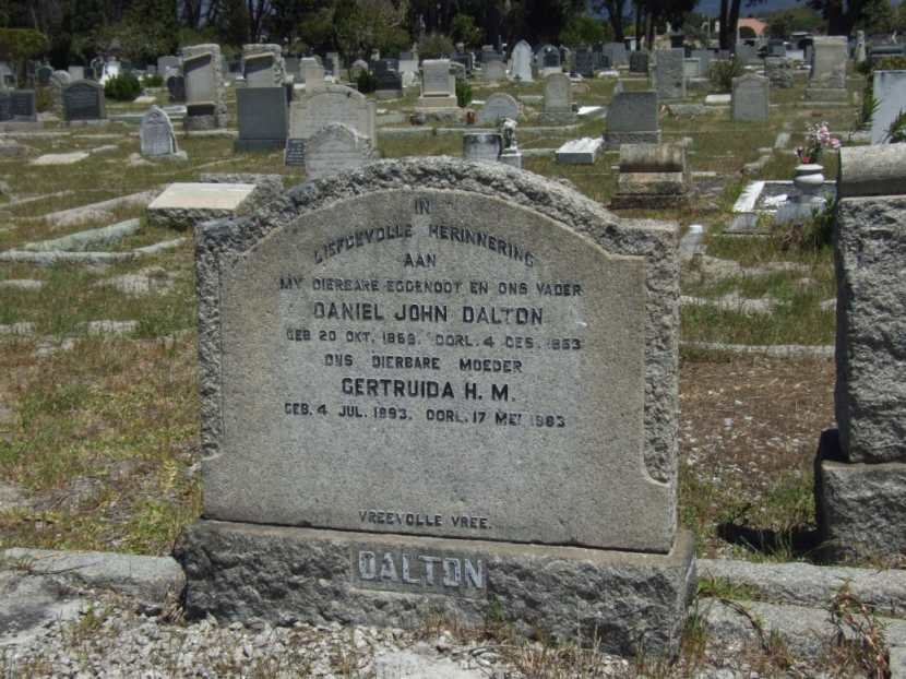 DALTON Daniel John 1868-1953 &amp; Getruida H.M. 1893-1983