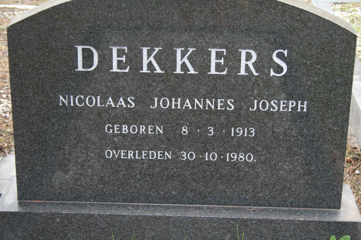 DEKKERS Nicolaas Johannes Joseph 1913-1980
