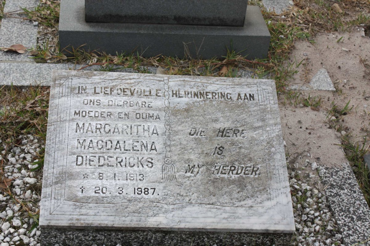 DIEDERICKS Margarita Magdalena 1913-1987