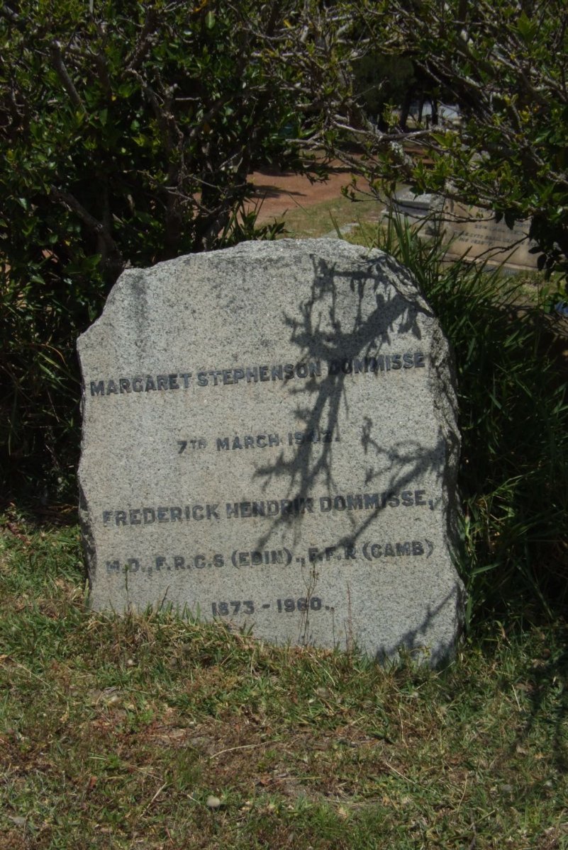DOMMISSE Frederick Hendrik 1873-1960 &amp; Margaret STEPHENSON -1942