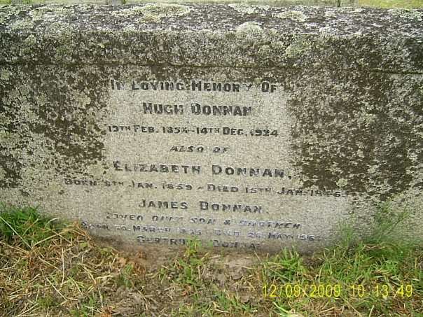 DONNAN Hugh 185?-1924 &amp; Elizabeth 1859-1946 :: DONNAN James :: DONNAN Gertrude