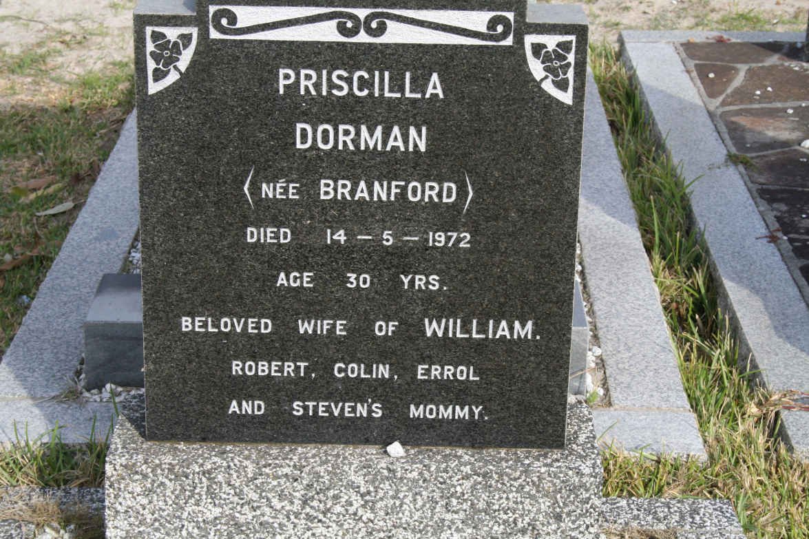 DORMAN Priscilla nee BRANFORD -1972