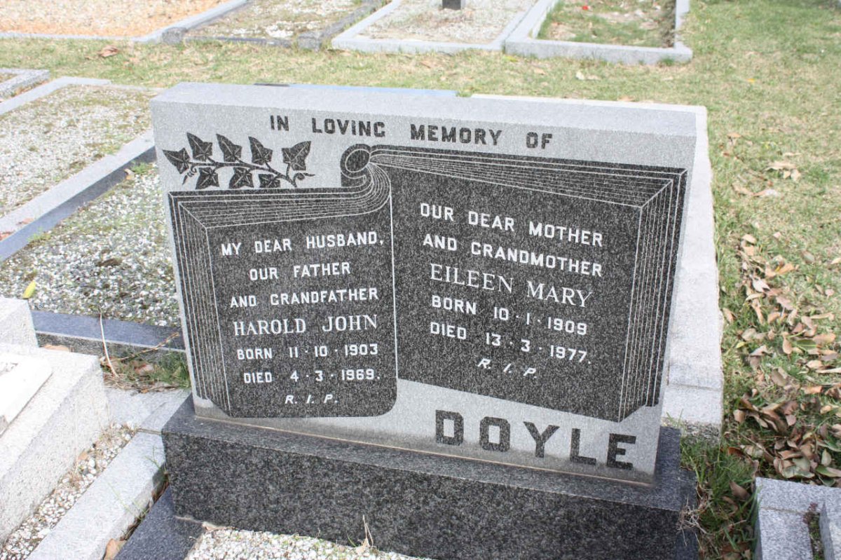 DOYLE Harold John 1903-1969 &amp; Eileen Mary 1909-1977