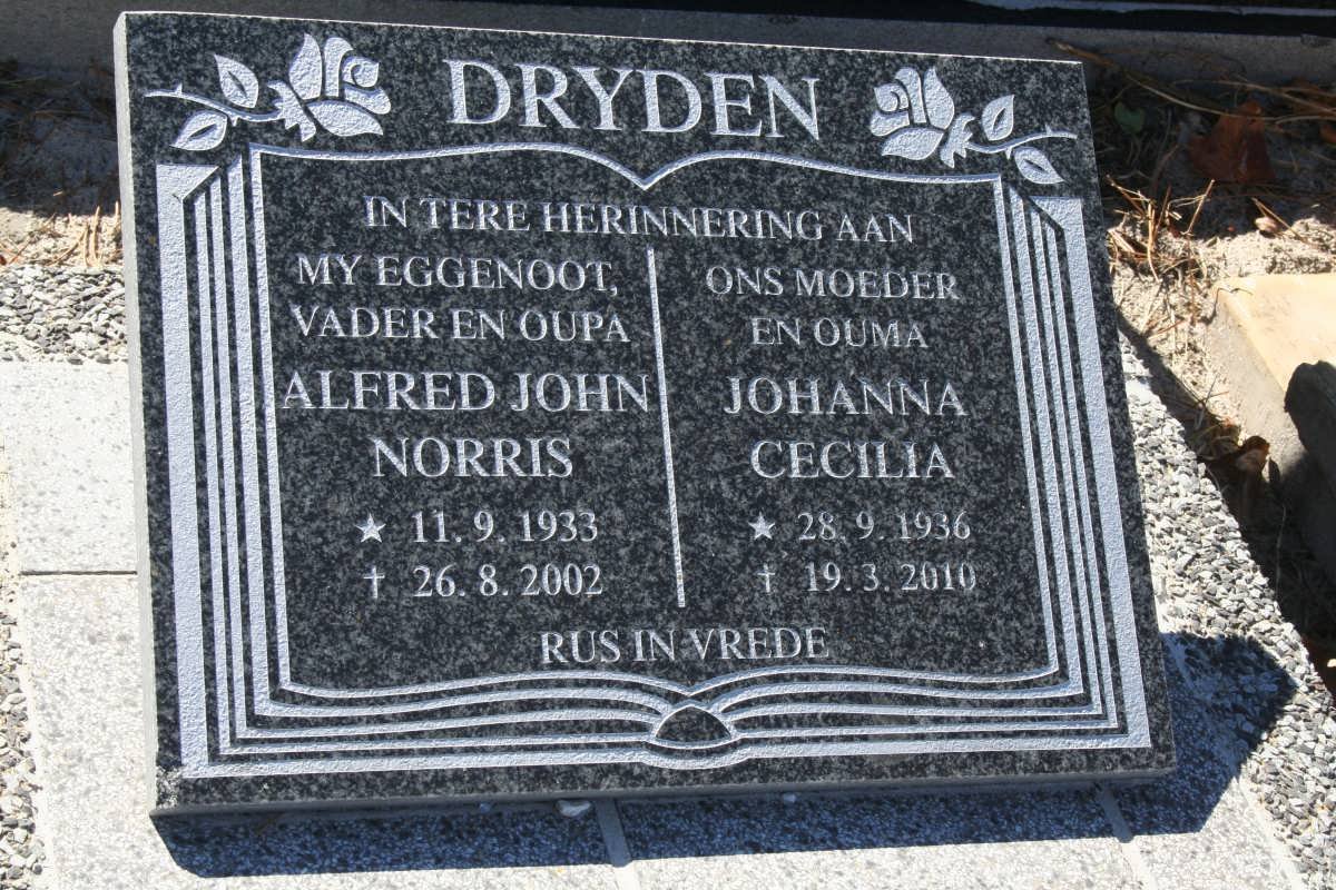 DRYDEN Alfred John Norris 1933-2002 &amp; Johanna Cecilia 1936-2010