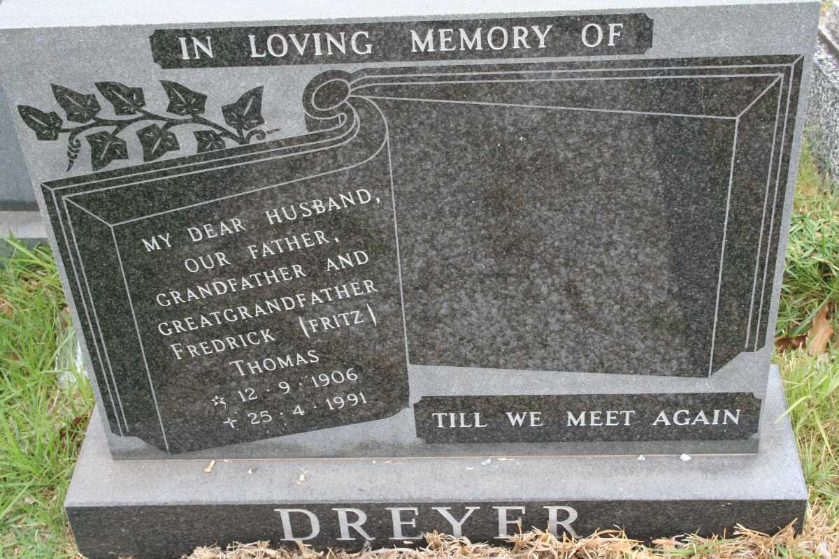 DREYER Fredrick Thomas 1906-1991
