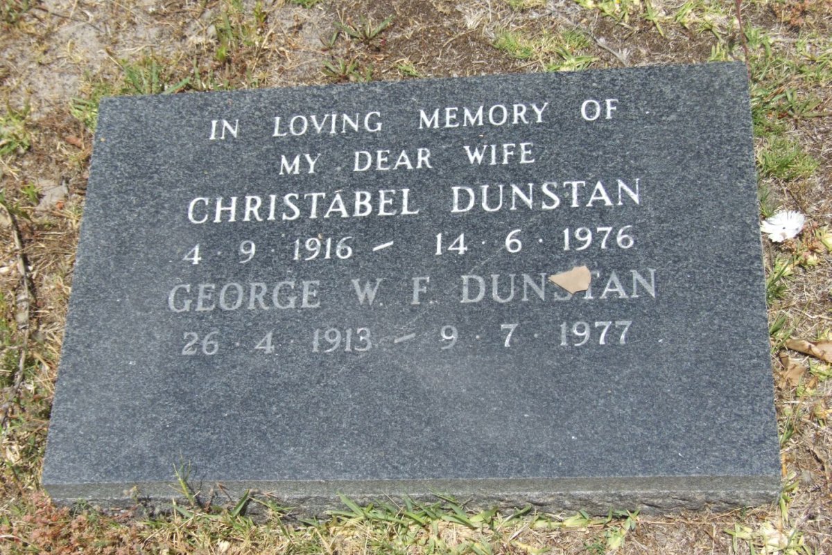 DUNSTAN George W.F. 1913-1977 &amp; Christabel 1916-1976