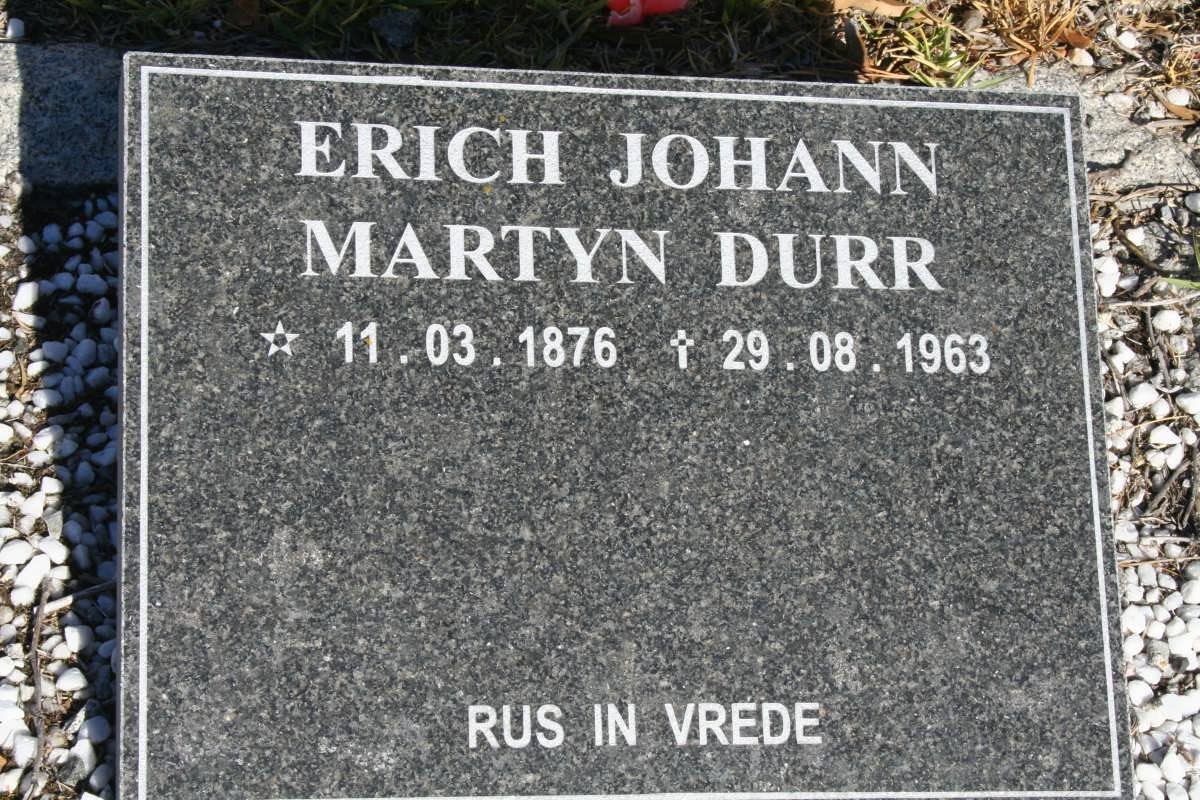 DURR Erich Johann Martyn 1876-1963