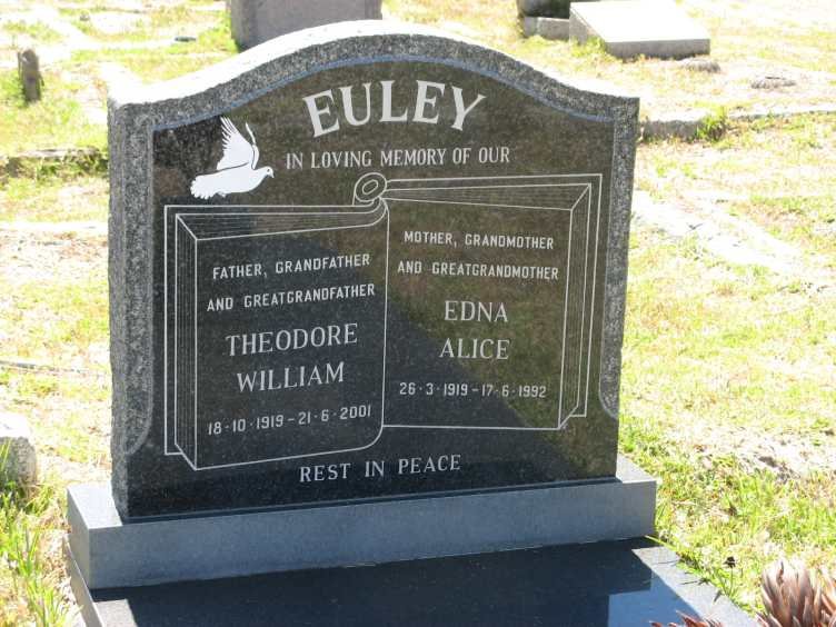 EULEY Theodore William 1919-2001 &amp; Edna Alice 1919-1992