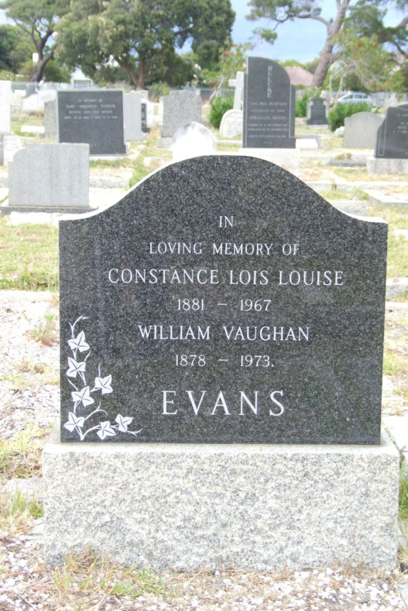 EVANS William Vaughan 1878-1973 &amp; Constance Lois Louise 1881-1967