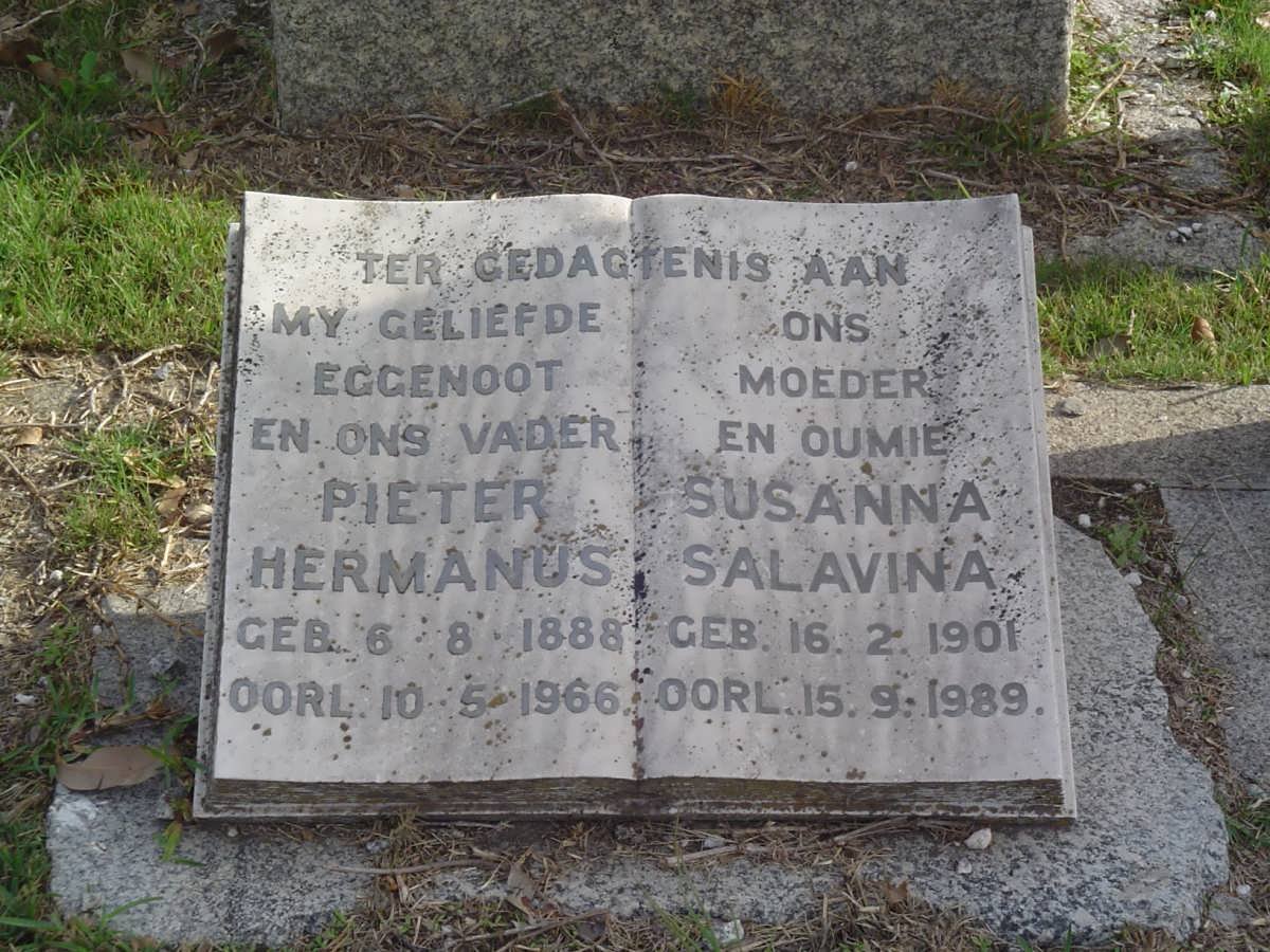 EEDEN Pieter Hermanus, van 1888-1966 &amp; Susanna Salavina 1901-1989