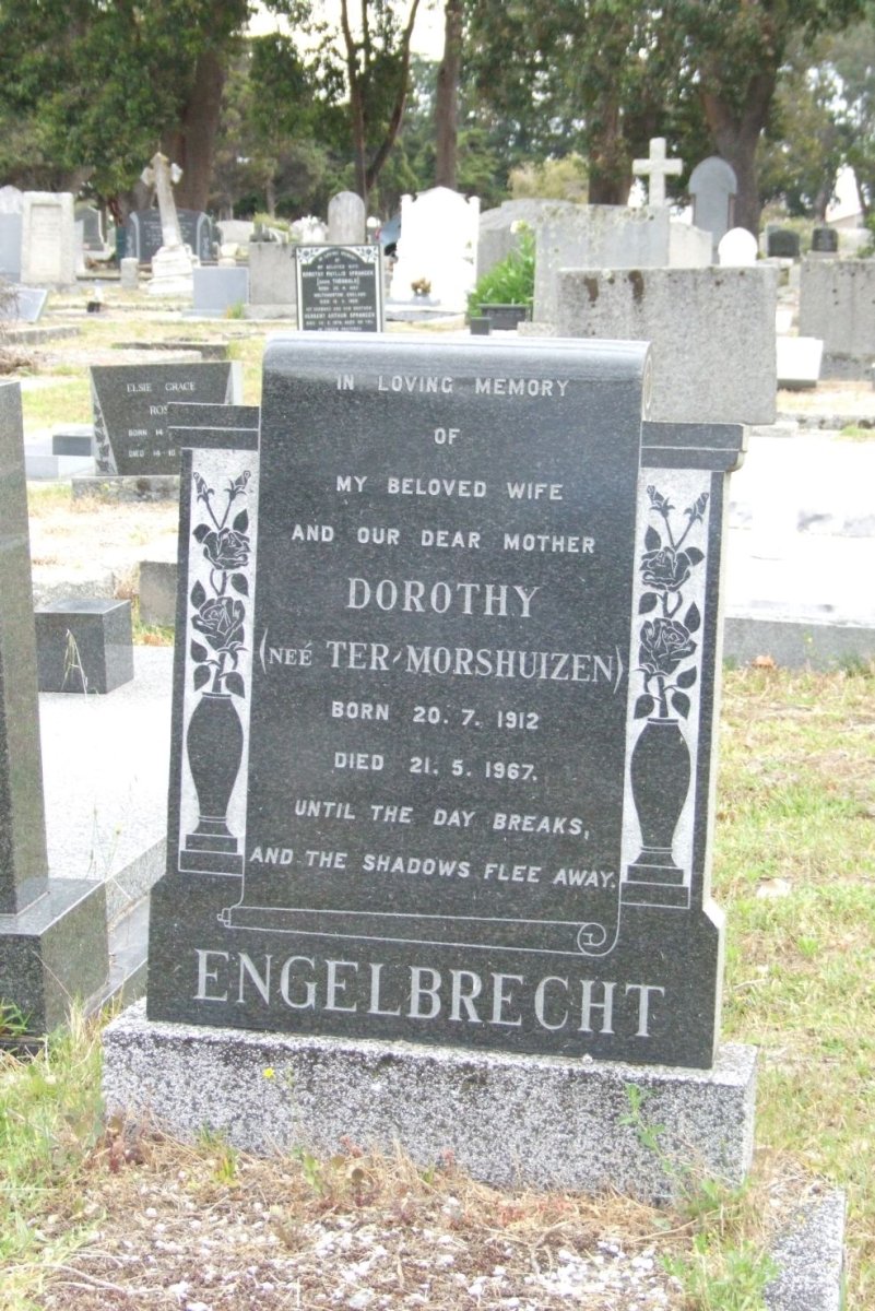 ENGELBRECHT Dorothy nee TER'MORSHUIZEN 1912-1967