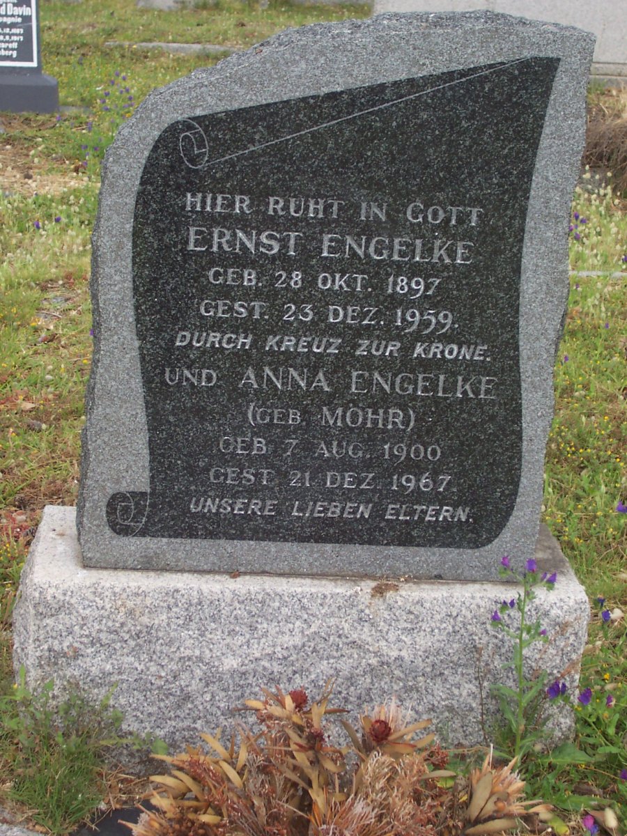 ENGELKE Ernst 1897-1959 &amp; Anna MÖHR 1900-1967
