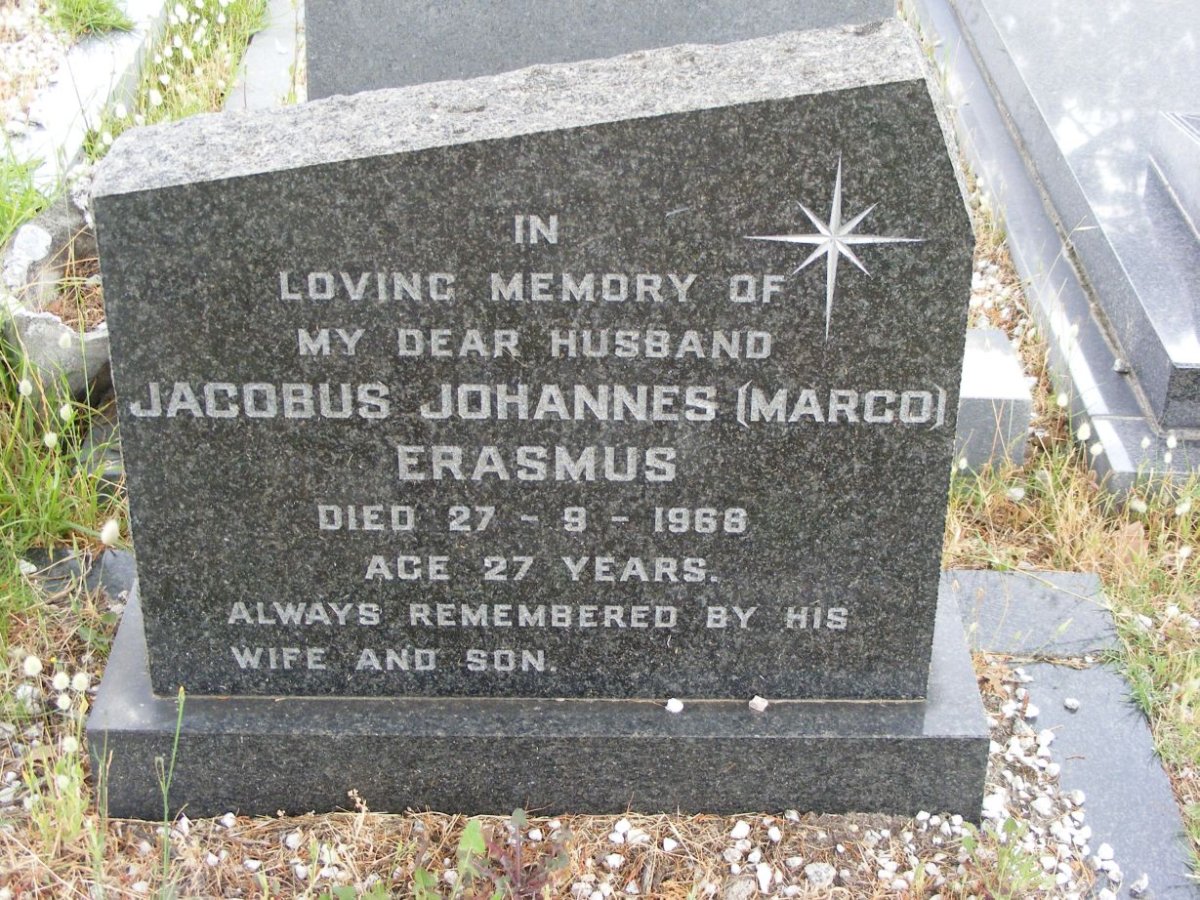 ERASMUS Jacobus Johannes -1968