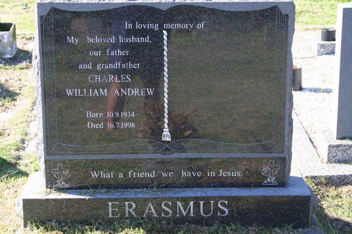 ERASMUS Charles William Andrew 1934-1998