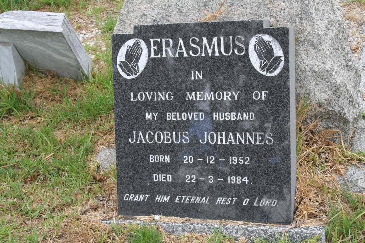 ERASMUS Jacobus Johannes 1952-1984