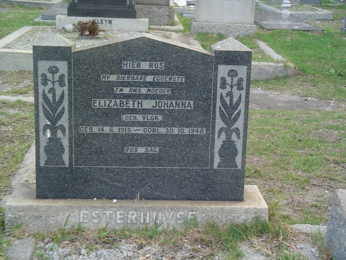 ESTERHUYSE Elizabeth Johanna nee VLOK 1915-1948