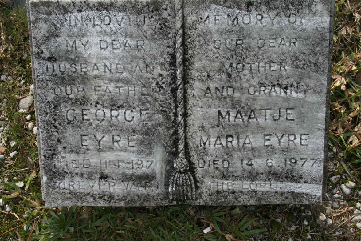 EYRE George -1973 &amp; Maatje Maria -1977