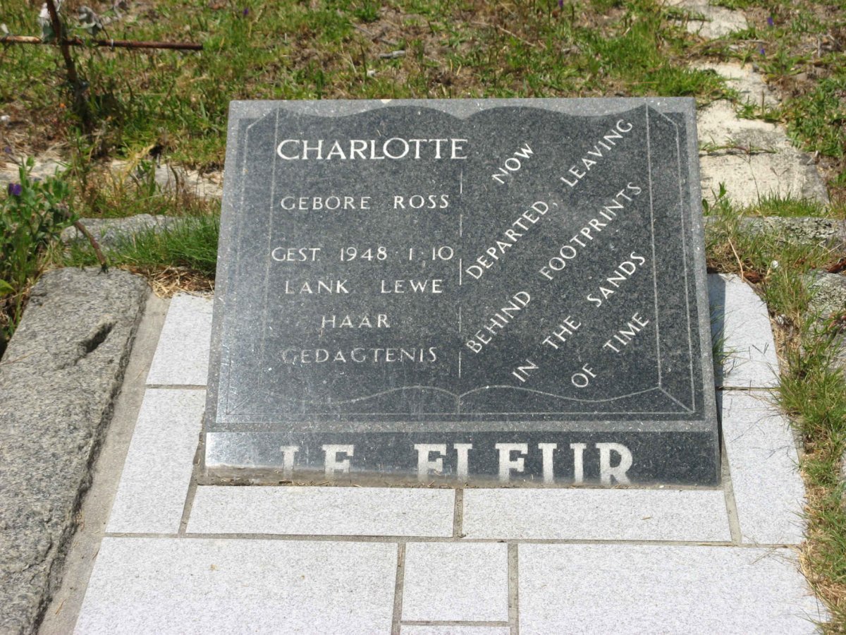 FLEUR Charlotte, le nee ROSS -1948