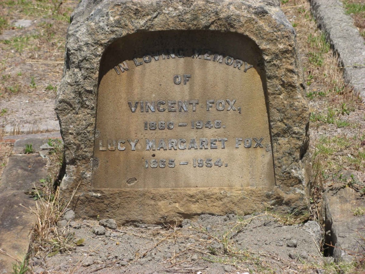 FOX Vincent 1860-1946 &amp; Lucy Margaret 1865-1954