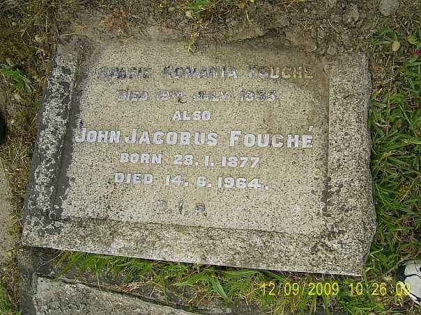 FOUCHÉ John Jacobus 1877-1964 &amp; Spasie Romania -1935