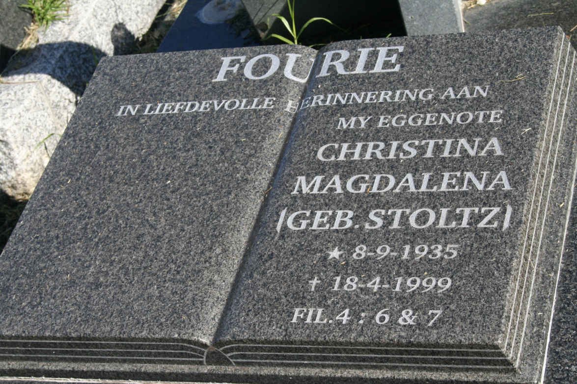 FOURIE Christina Magdalena nee STOLTZ 1935-1999