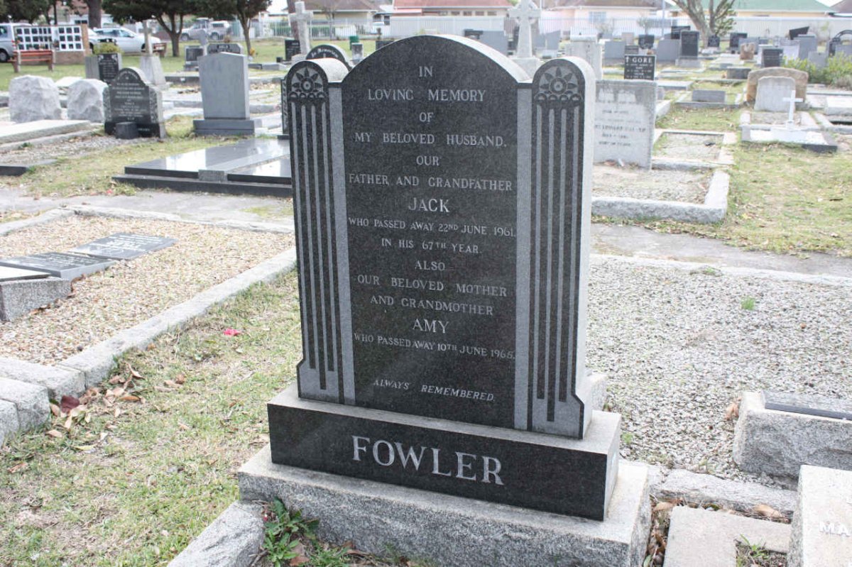 FOWLER Jack -1961 &amp; Amy -1965