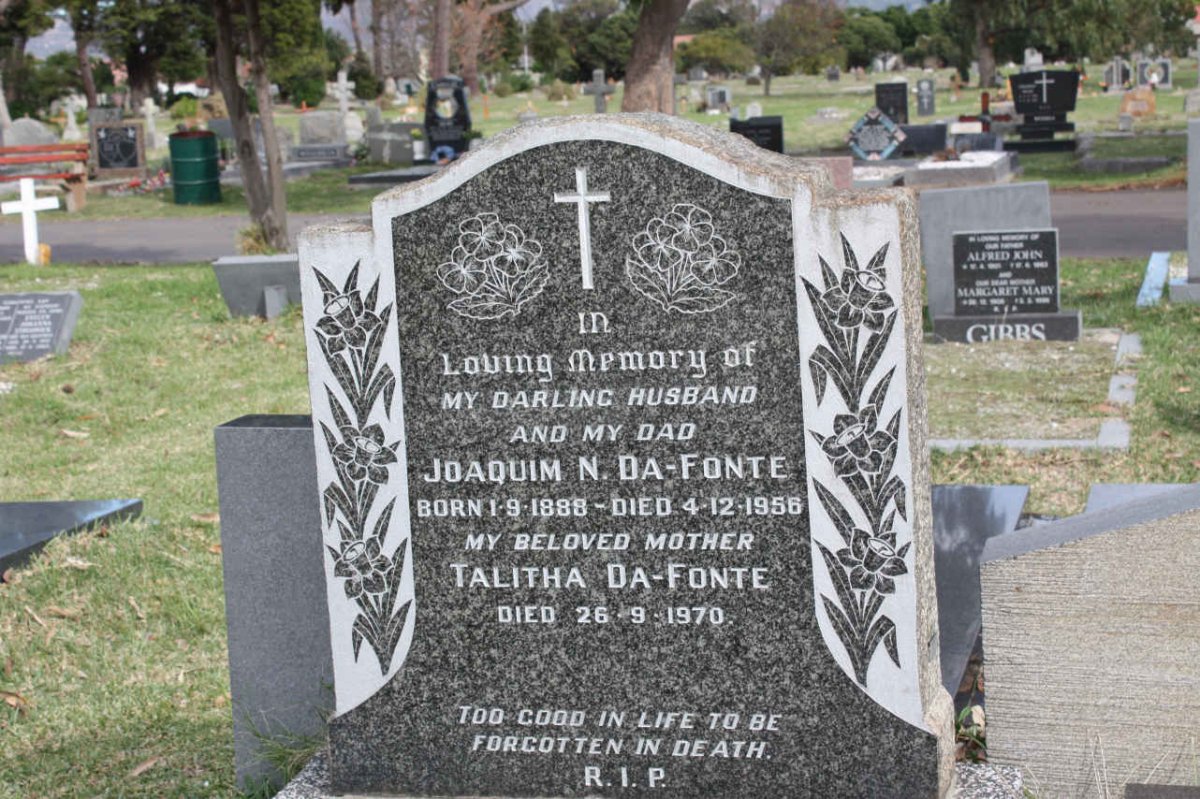 FONTE Joaquim N., Da 1888-1956 &amp; Talitha  -1970