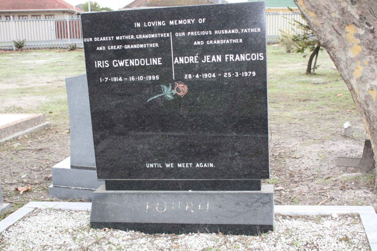 FOURIE André Jean Francois 1904-1979 &amp; Iris Gwendoline 1914-1995