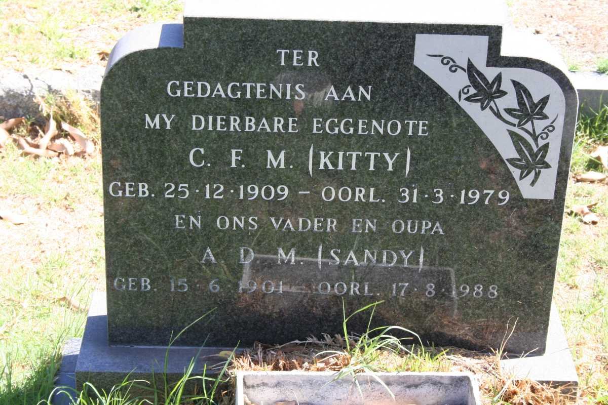 FOX  A.D.M. 1901-1988 &amp; C.F.M. 1909-1979