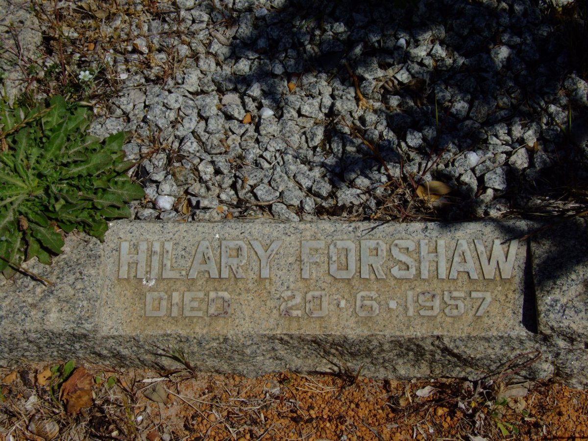 FORSHAW Hilary -1957
