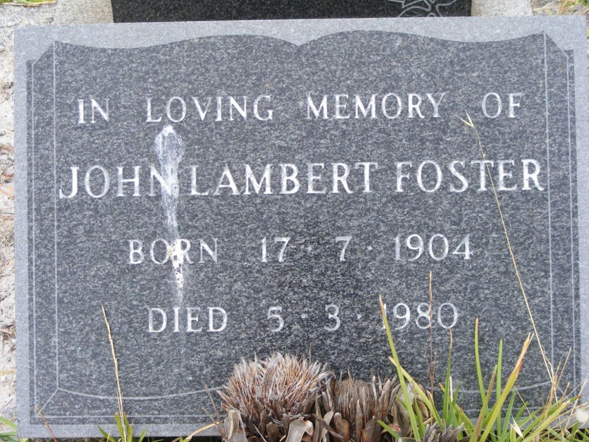 FOSTER John Lambert 1904-1980