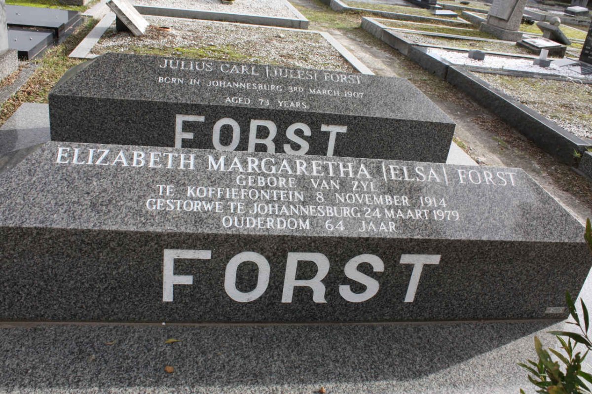 FORST Elizabeth Margaretha nee VAN ZYL 1914-1979