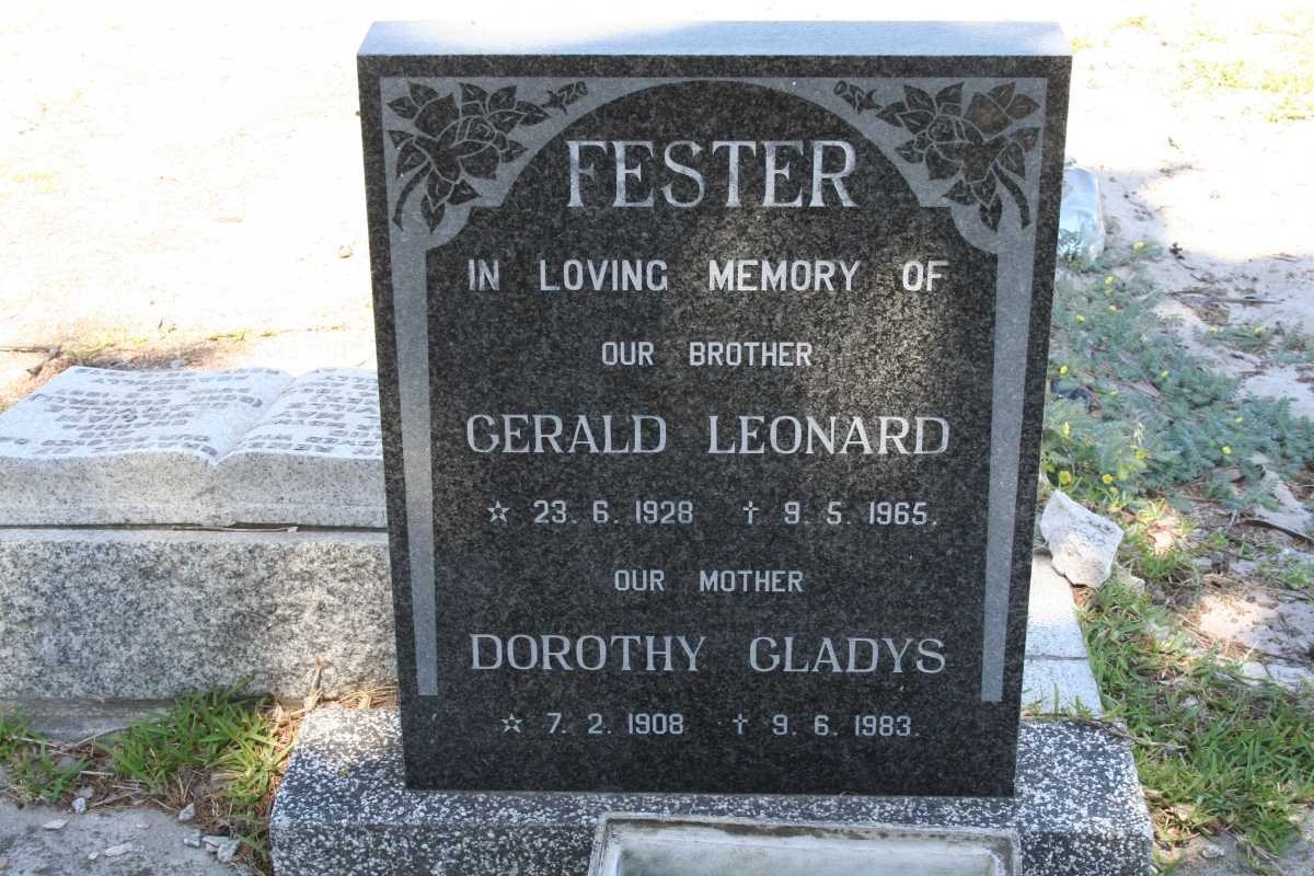FESTER Gerald Leonard 1928-1965 &amp; Dorothy Gladys 1908-1983