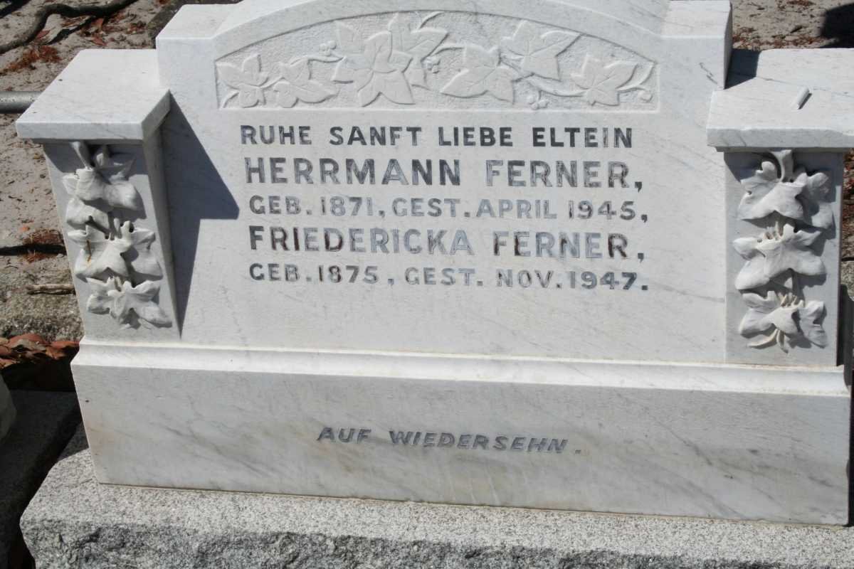 FERNER Herrmann 1871-1945 &amp; Friedericka 1875-1947
