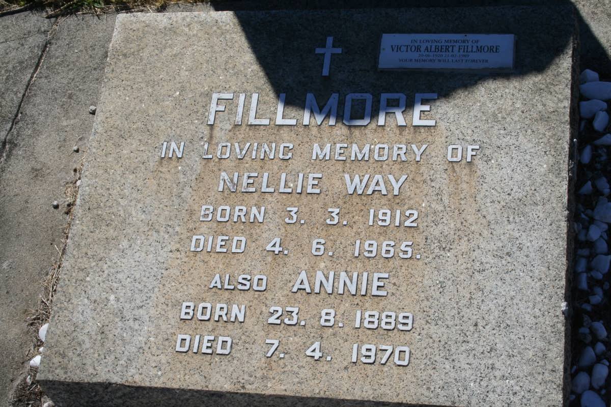 FILLMORE Victor Albert 1920-1949 :: FILLMORE Annie 1889-1970 :: FILLMORE Nellie nee WAY 1912-1965