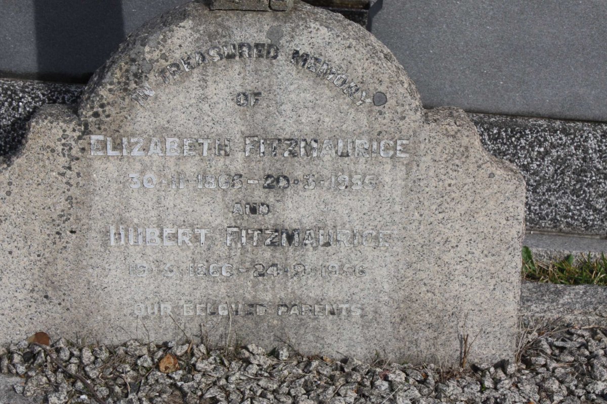 FITZMAURICE Hubert 1866-1956 &amp; Elizabeth 1865-1955