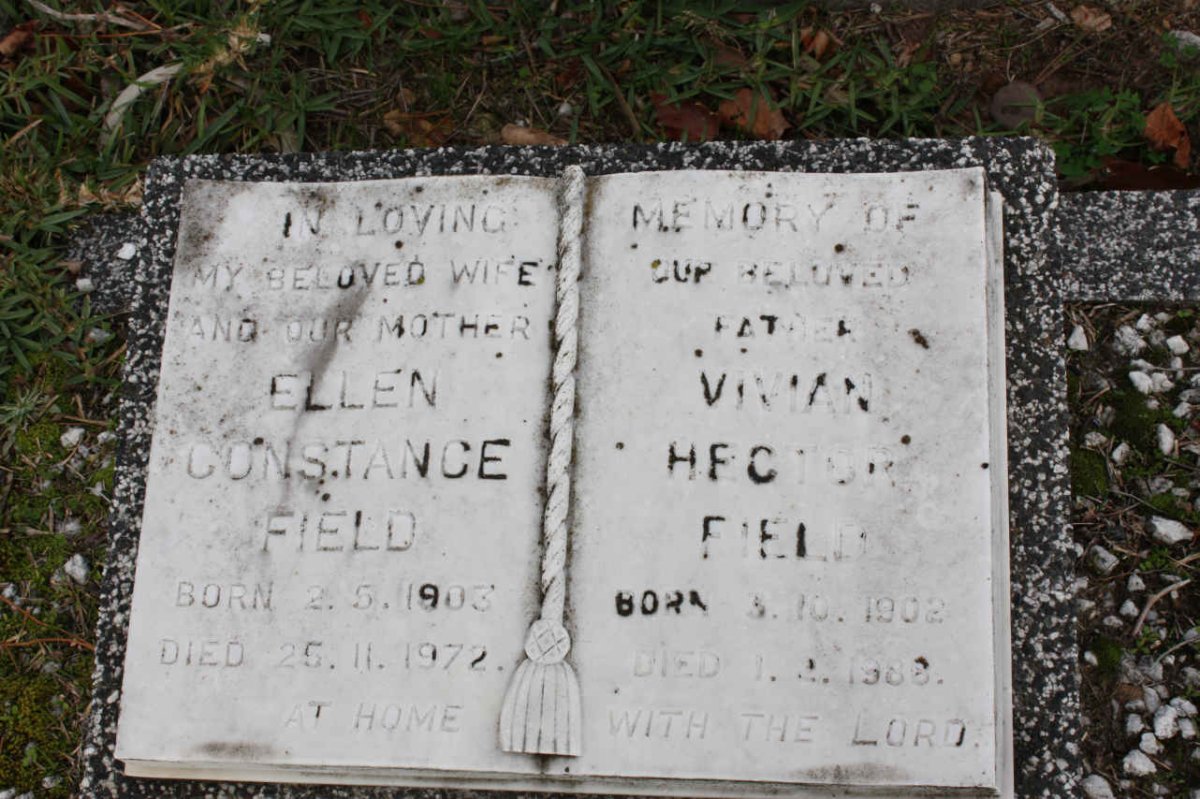FIELD Vivian Hector 1902-1986 &amp; Ellen Constance 1903-1972